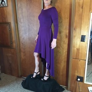 Purple high/low hemmed dress